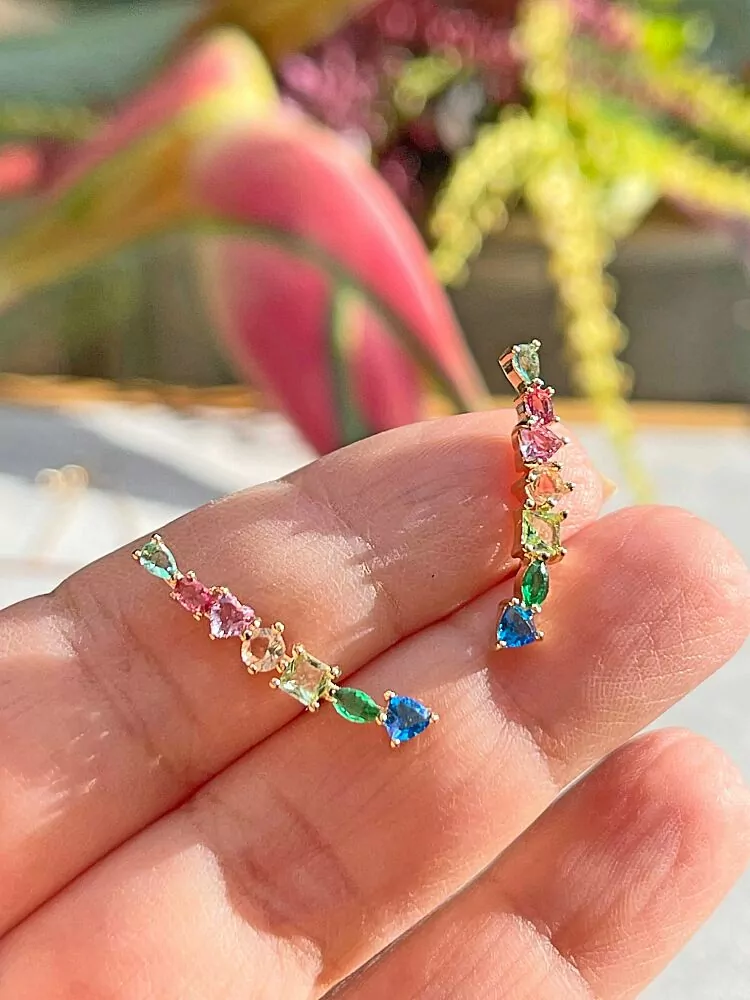 SAPPHIRE CRYSTAL EARRING