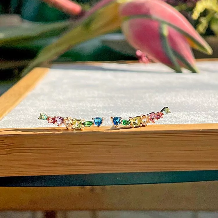 SAPPHIRE CRYSTAL EARRING