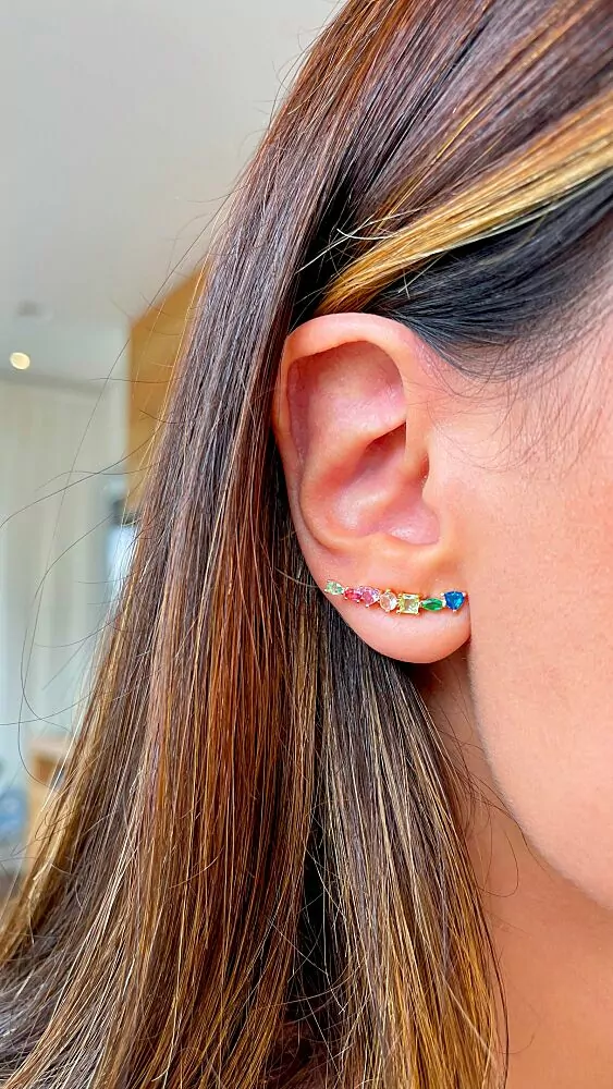 SAPPHIRE CRYSTAL EARRING