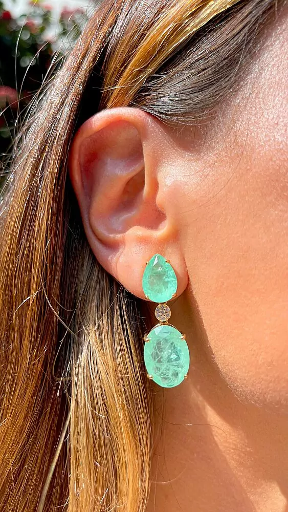OVAL DROP EARRING