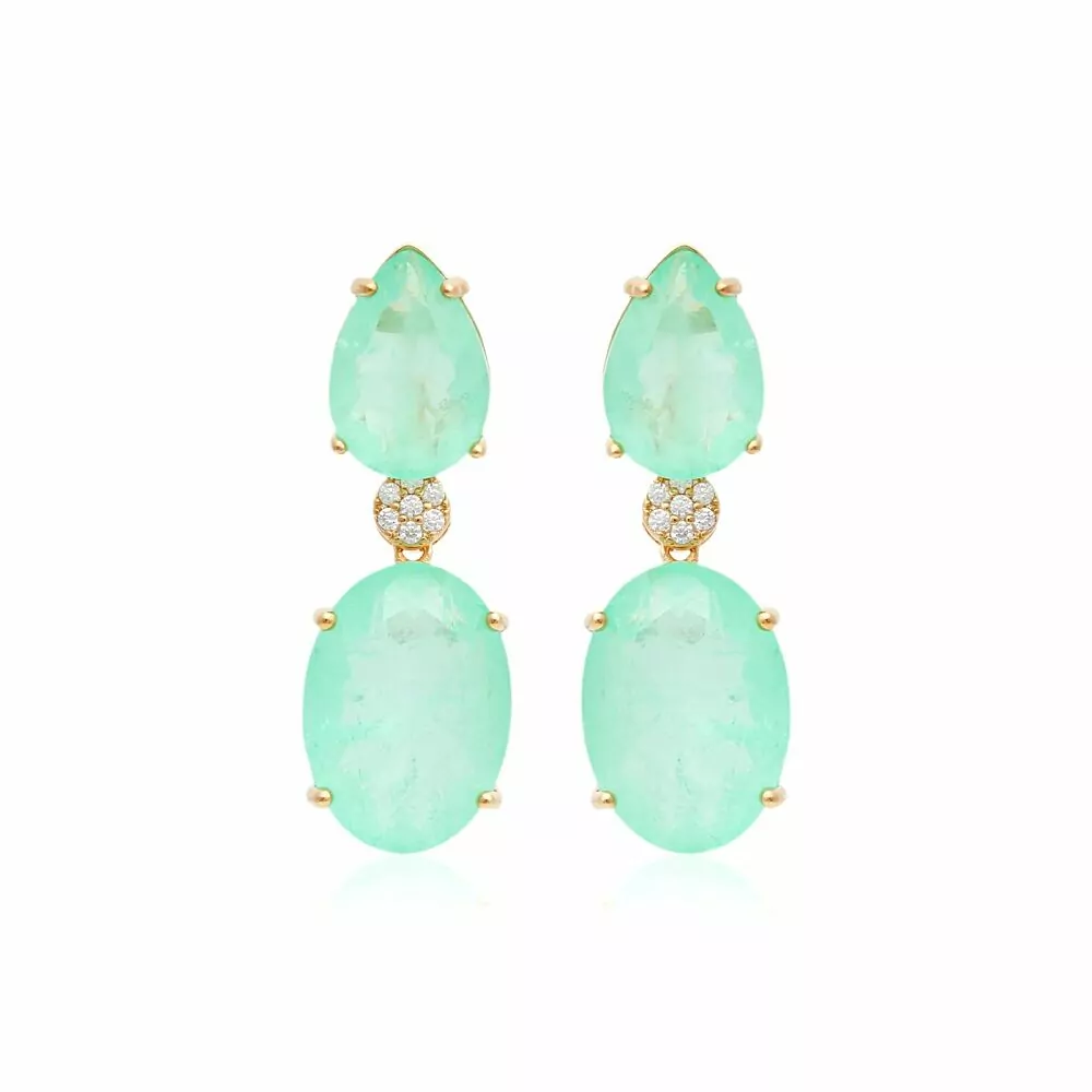 OVAL DROP EARRING