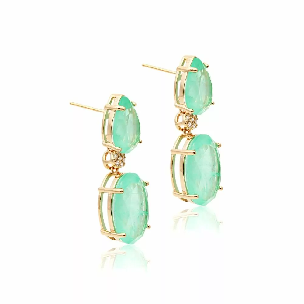 OVAL DROP EARRING