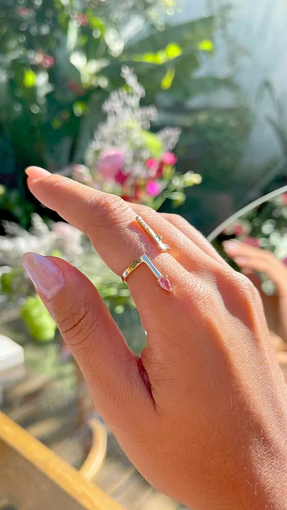 SHAPES PINK RING