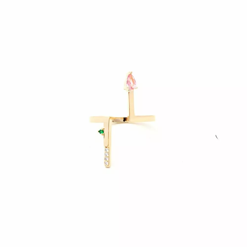 SHAPES PINK RING