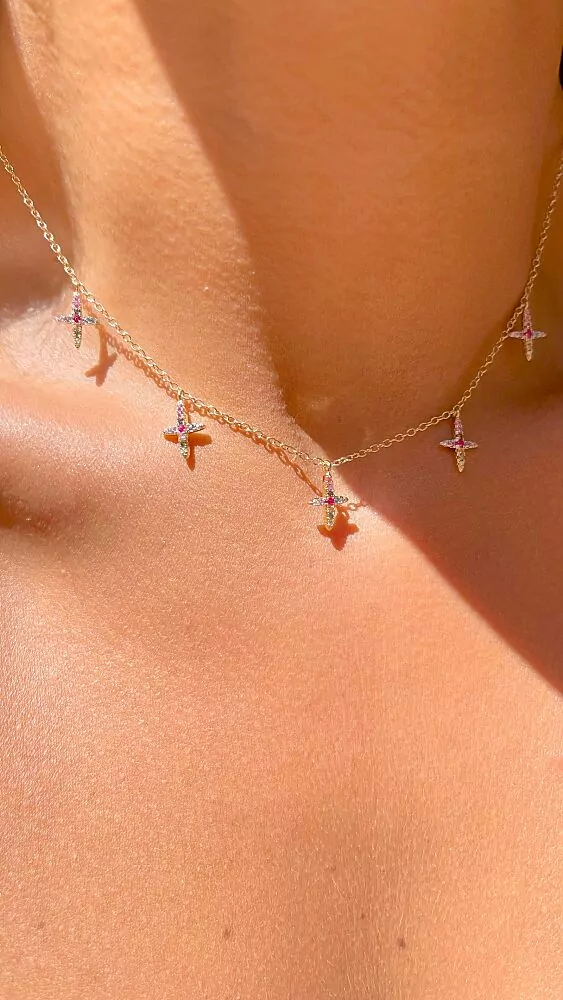 COLORED STARS NECKLACE