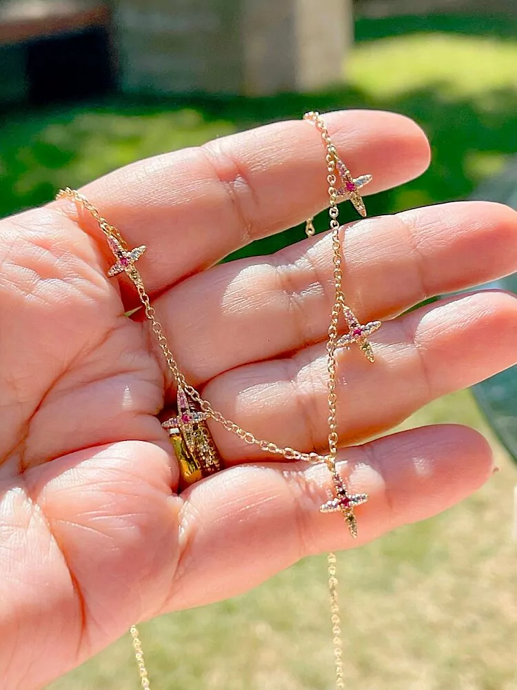 COLORED STARS NECKLACE