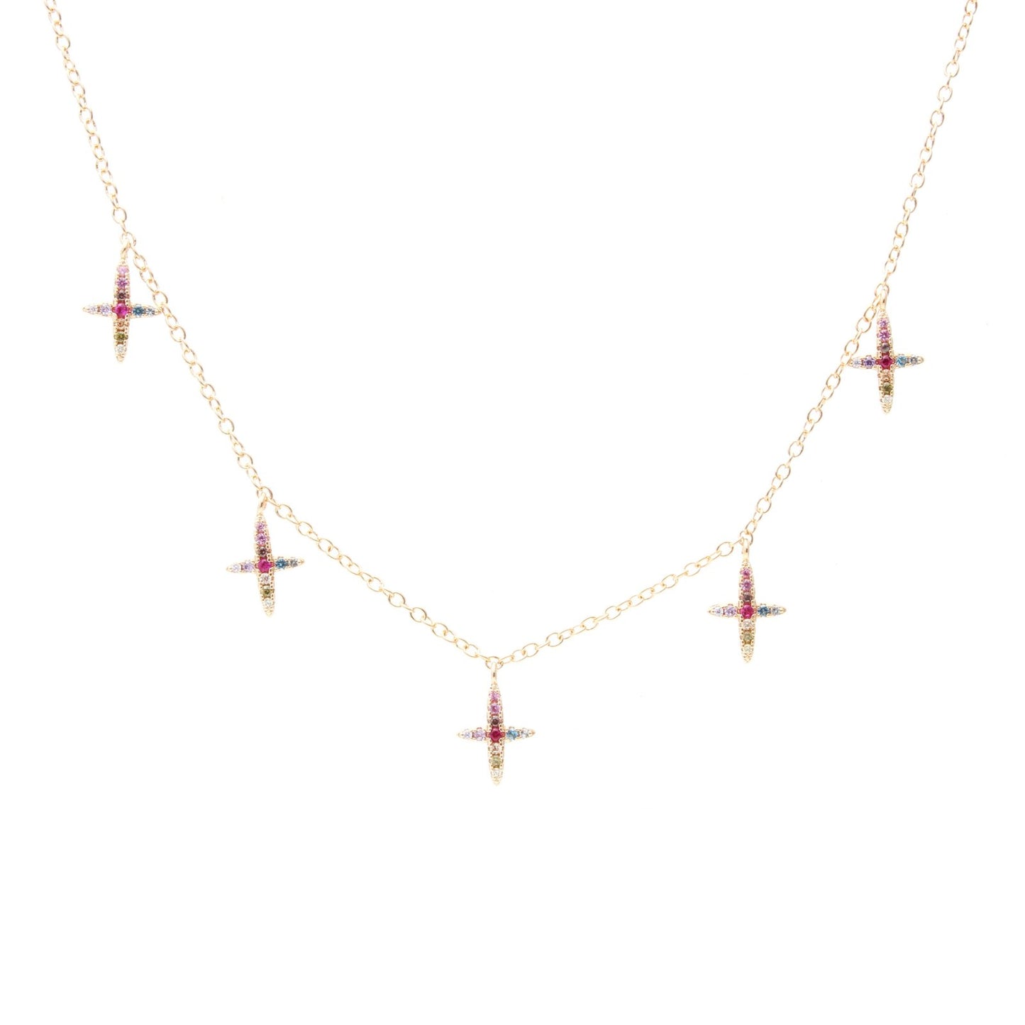 COLORED STARS NECKLACE
