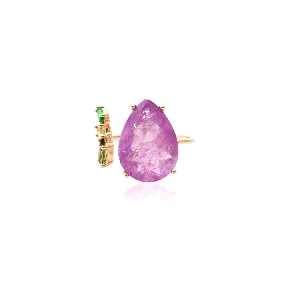 PEAR AMETHYST RING