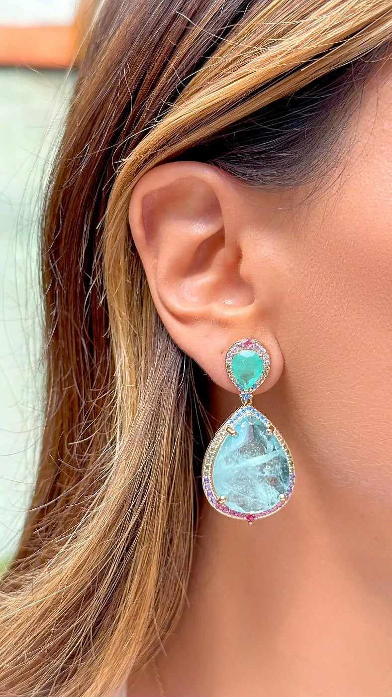 COLORFUL DROP EARRING