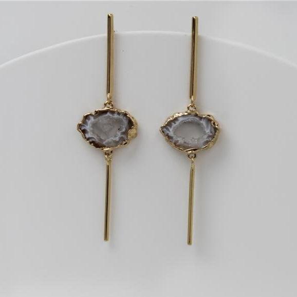 GEODE NATURAL PENDANT EARRING