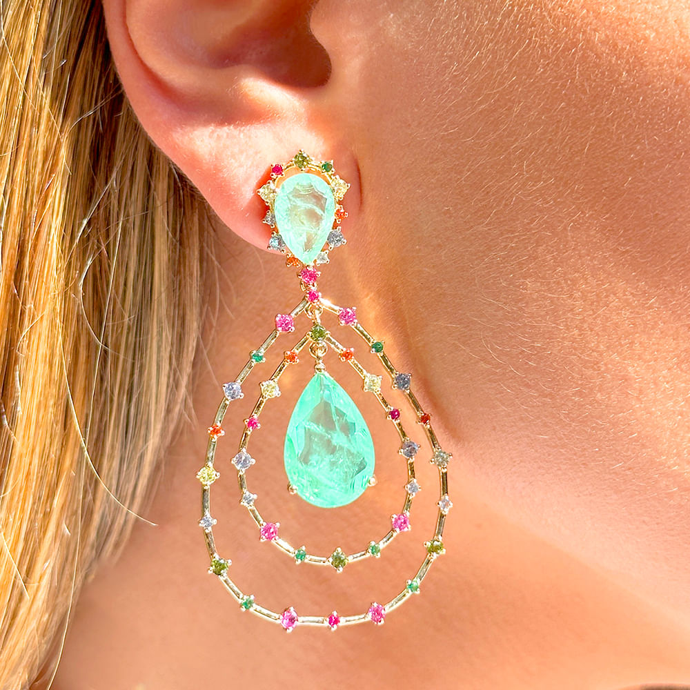 COLOMBIAN EMERALD EARRING