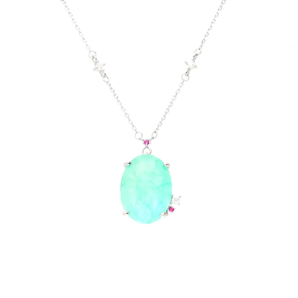 OVAL COLOMBIAN EMERALD NECKLACE