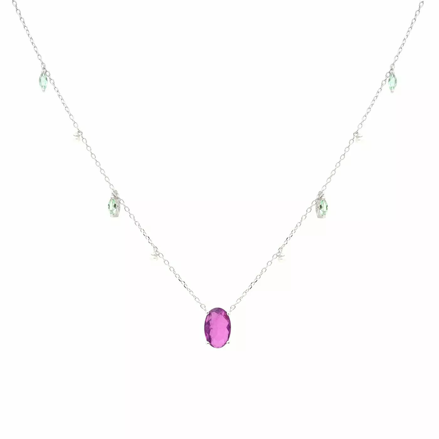 AMETHYST OVAL NECKLACE