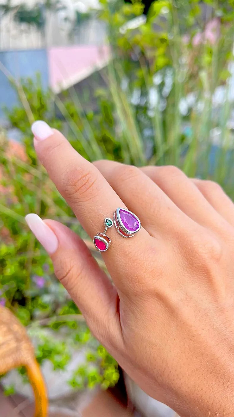 DROP AMETHYST RING