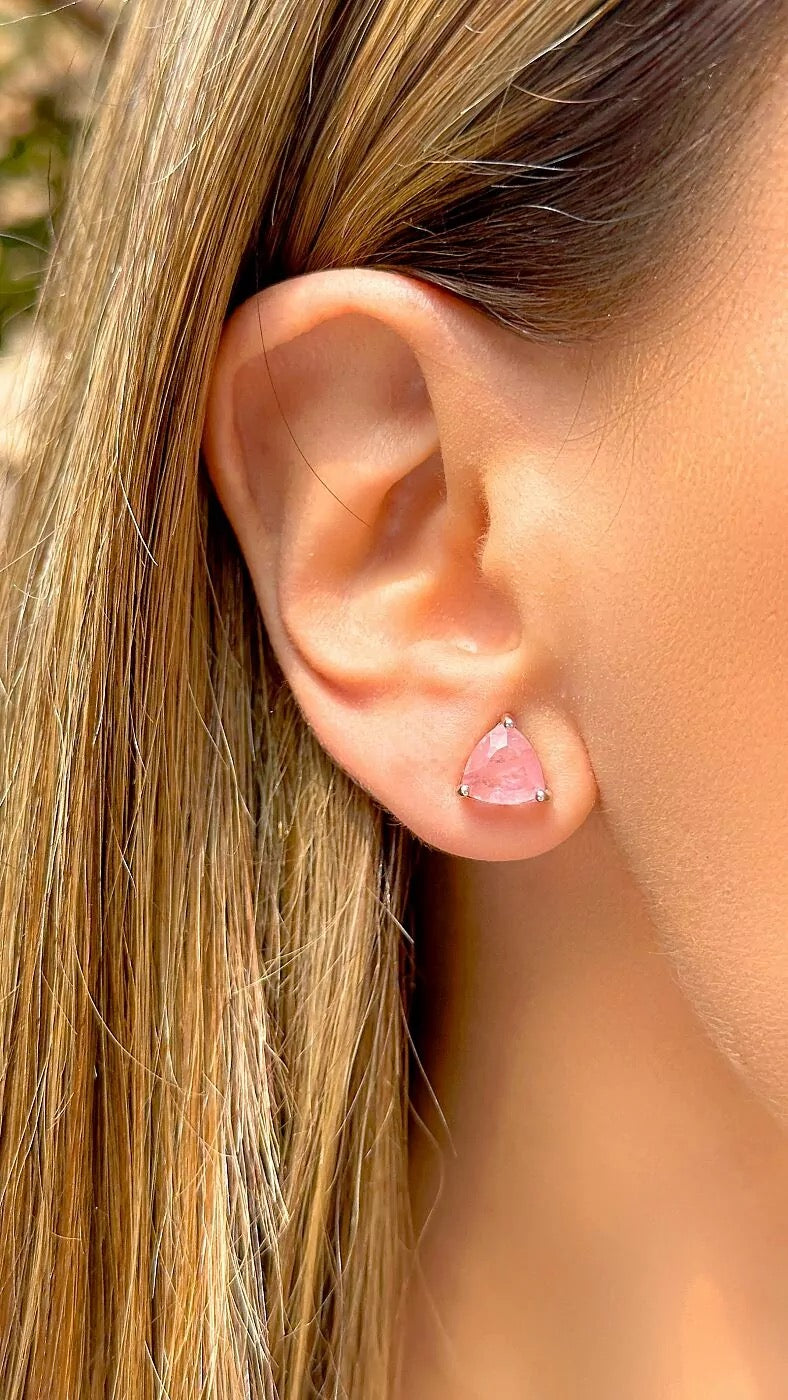 ROSE QUARTZ TRIANGLE SET