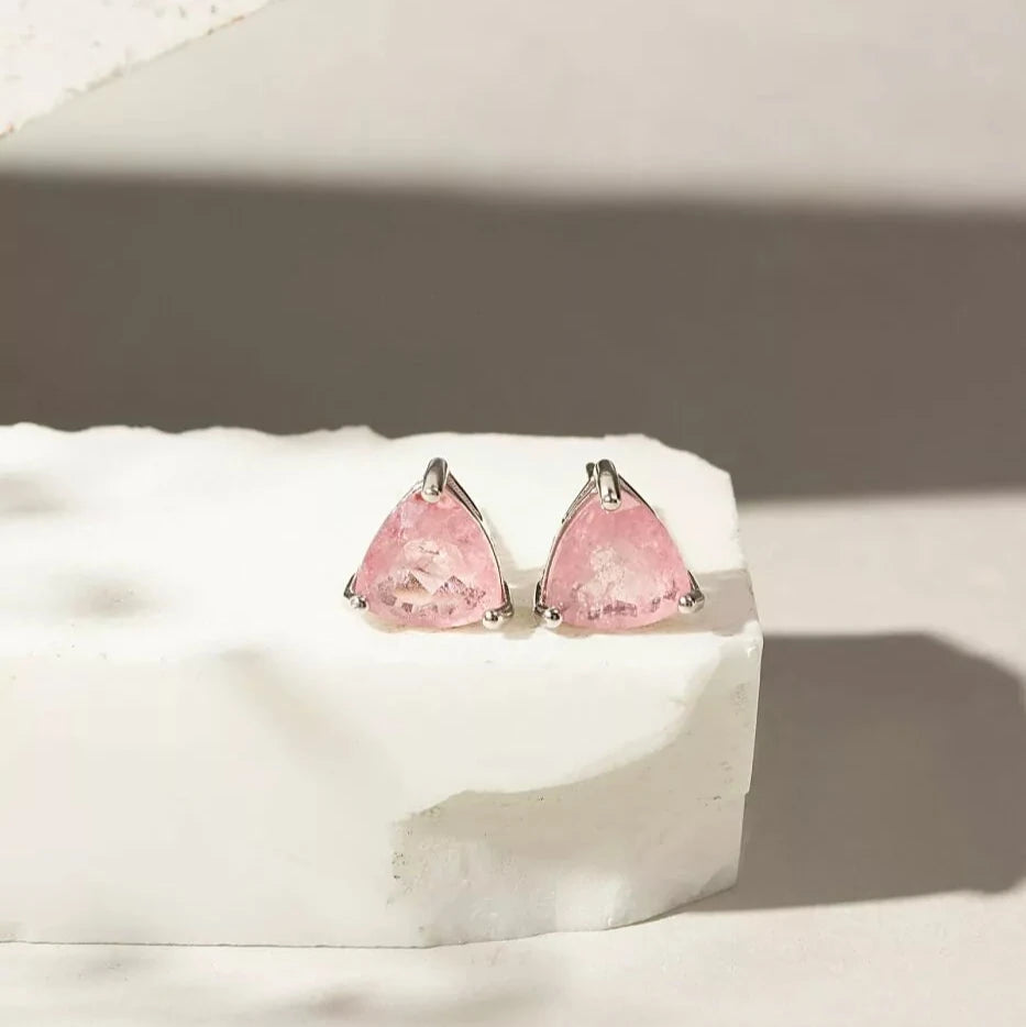 ROSE QUARTZ TRIANGLE SET
