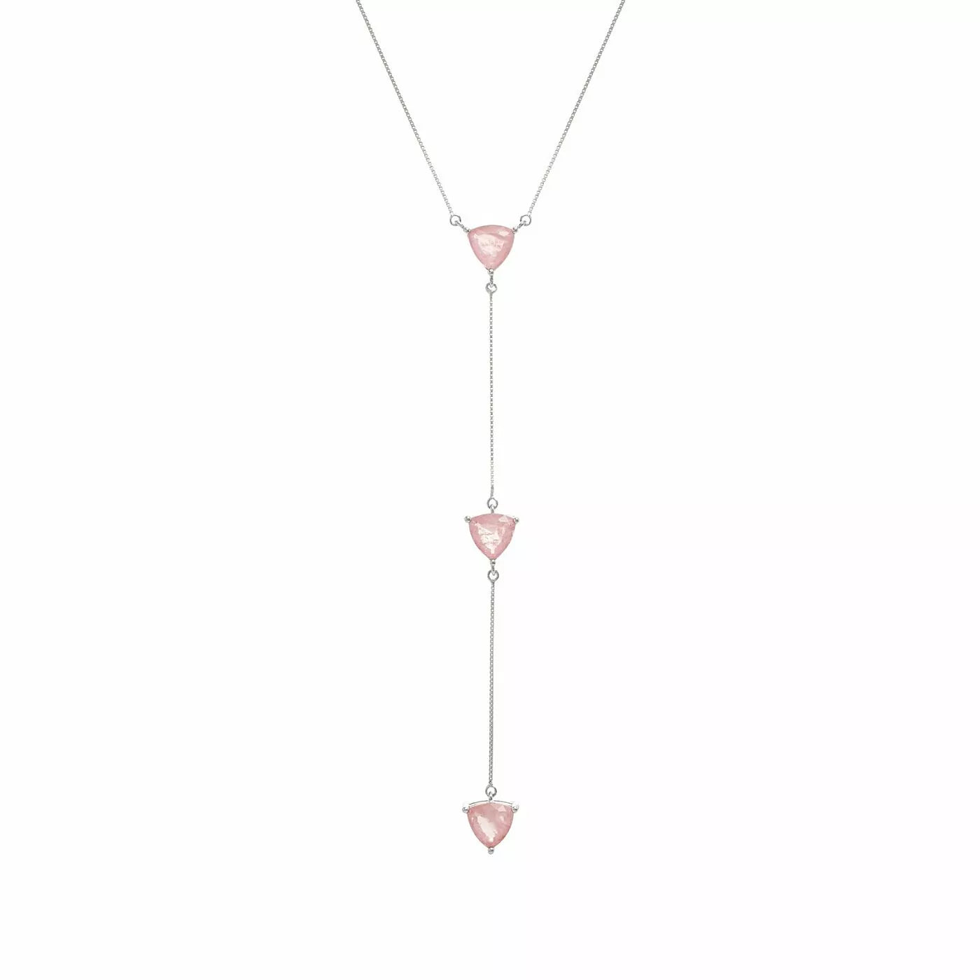 ROSE QUARTZ TRIANGLE SET