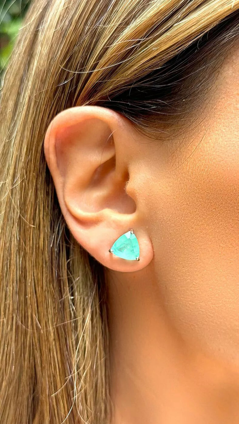 TRIANGLE TOURMALINE EARRING