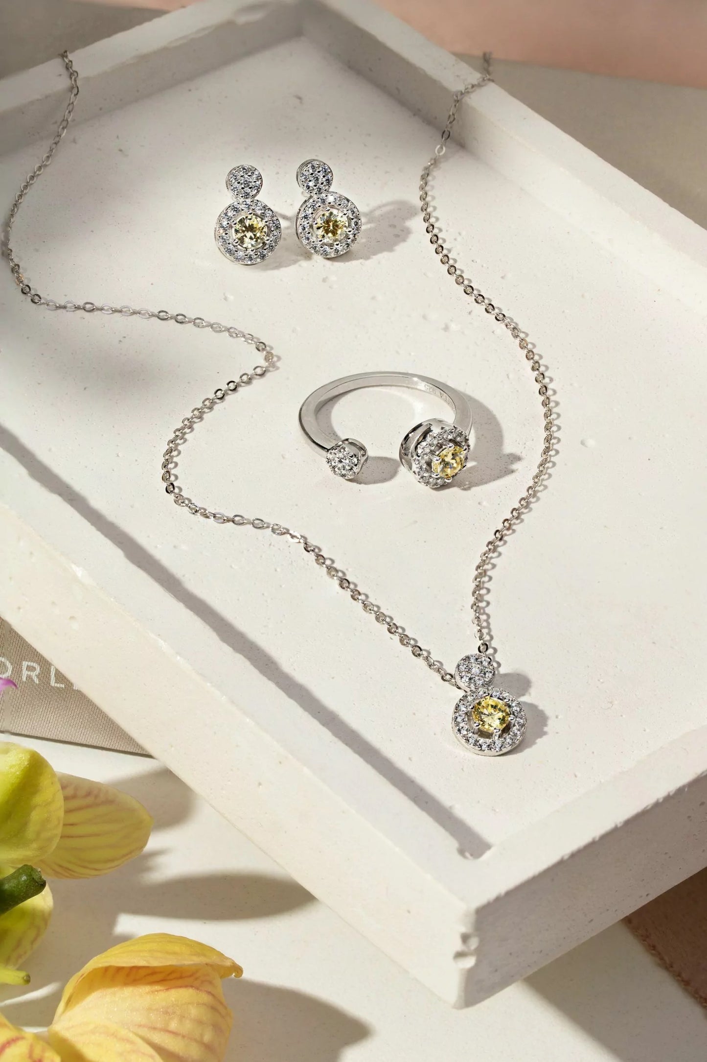 FANCY YELLOW EARRING