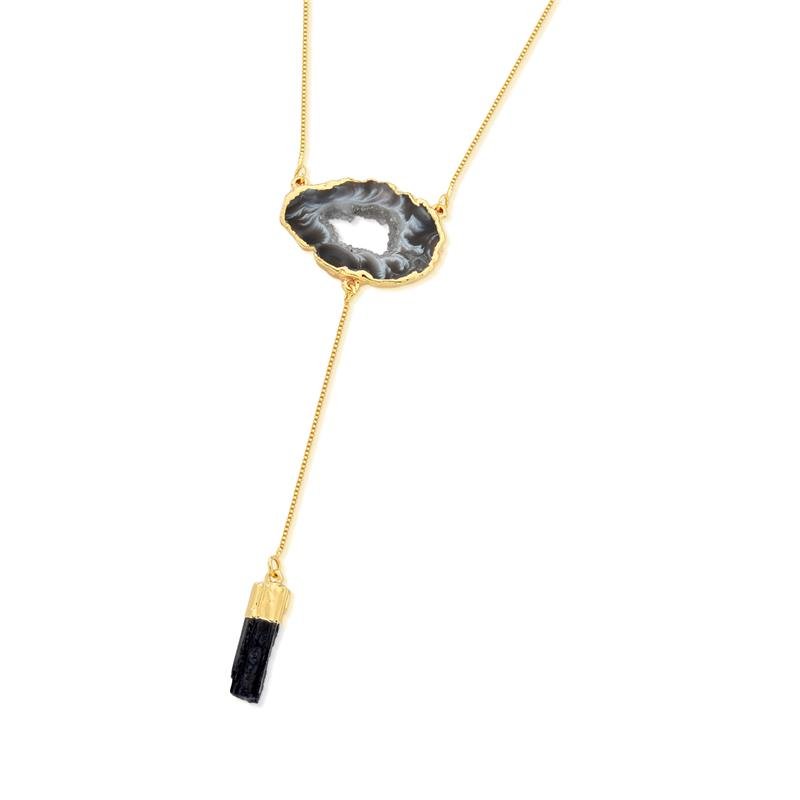 NATURAL STONE PENDANT NECKLACE