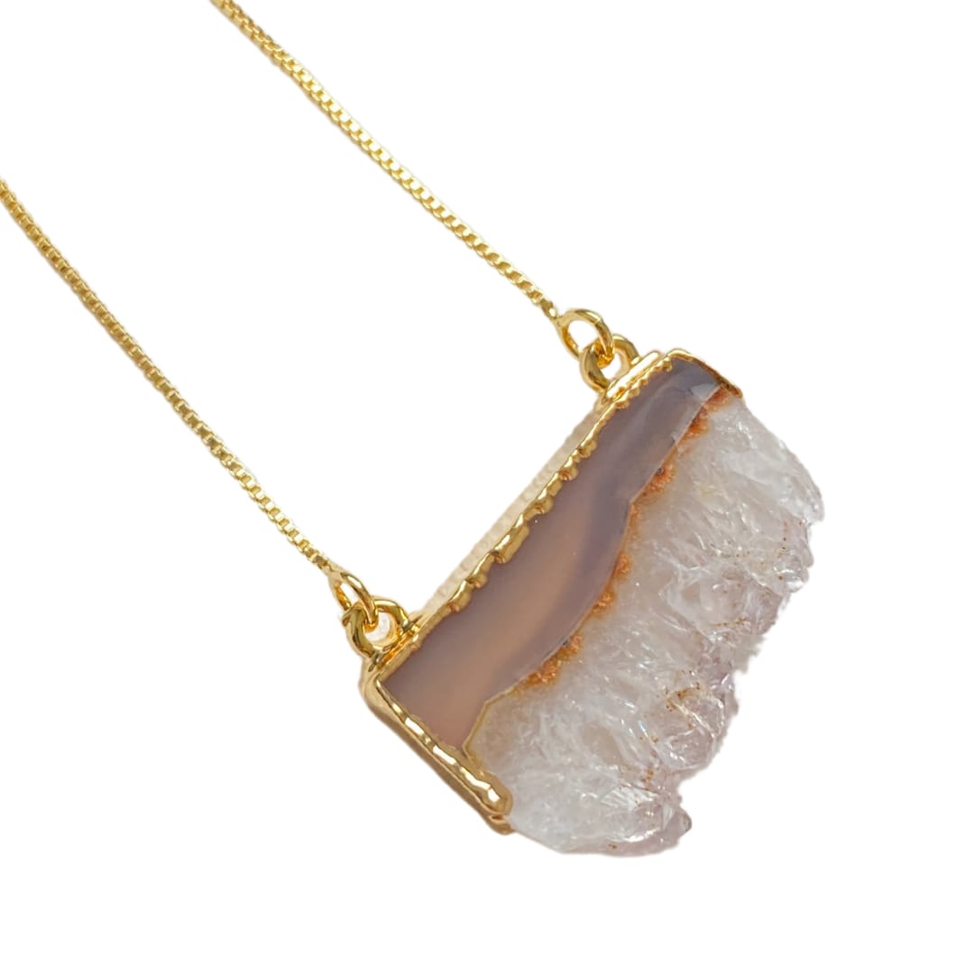 NATURAL GEODE NECKLACE