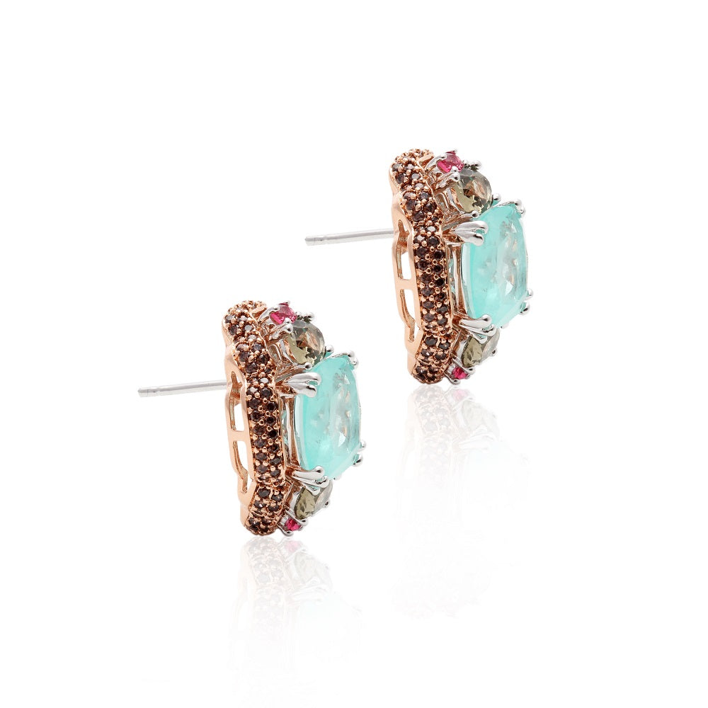 SQUARE TOURMALINE EARRING