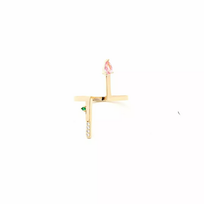 SHAPES PINK RING