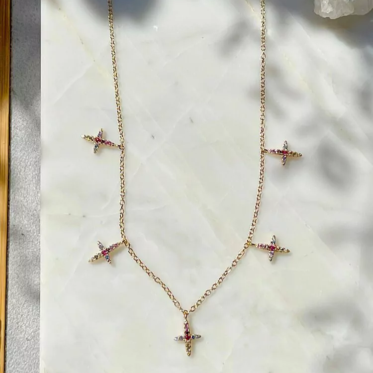COLORED STARS NECKLACE