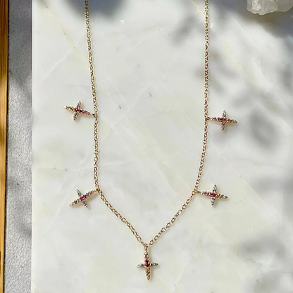 COLORED STARS NECKLACE