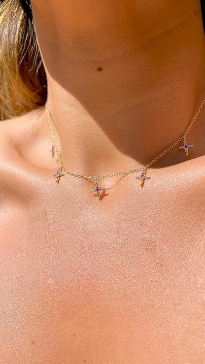 COLORED STARS NECKLACE
