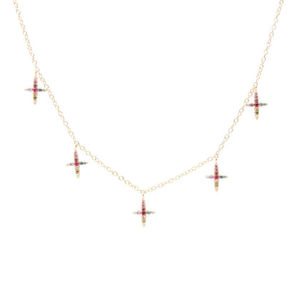 COLORED STARS NECKLACE