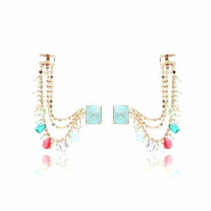 FRINGE LIGHT TOURMALINE EAR CUFF EARRING