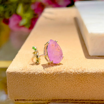 PEAR AMETHYST RING