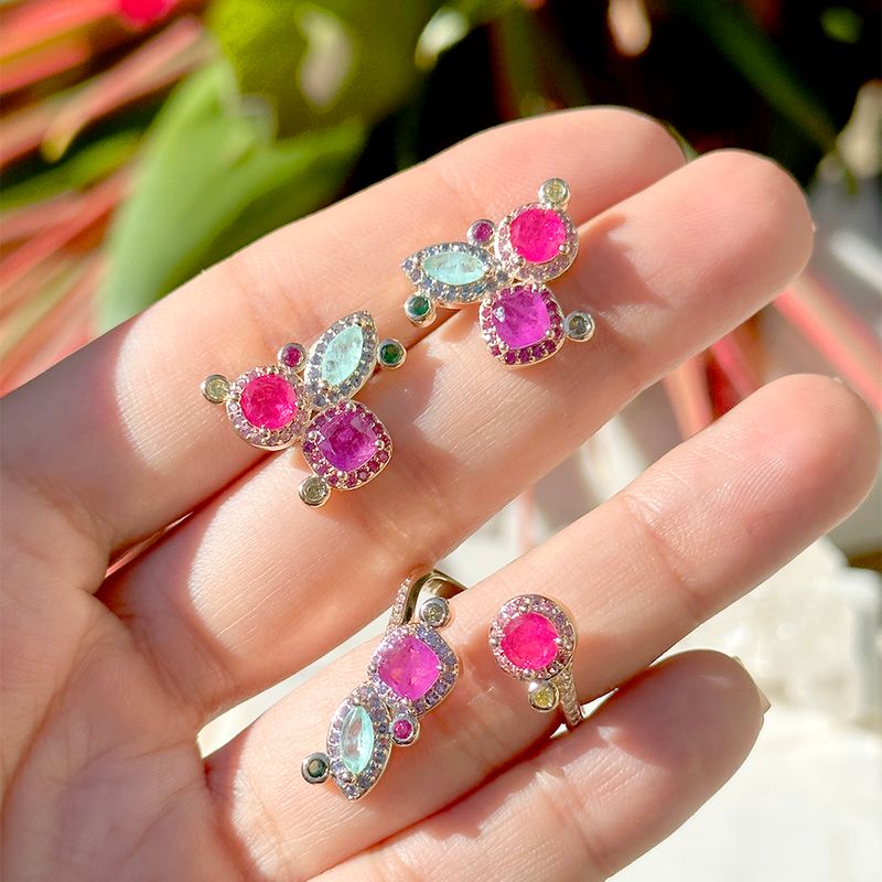EMBROIDERED DROPS RING