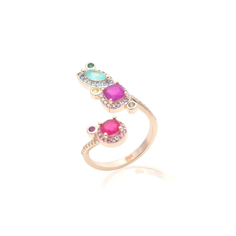 EMBROIDERED DROPS RING