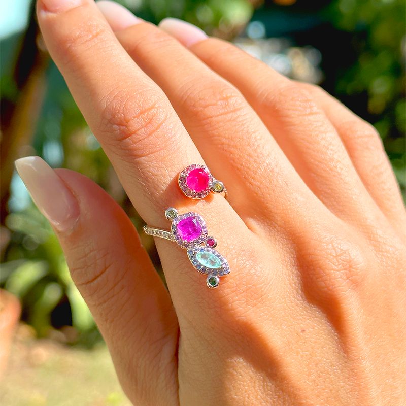 EMBROIDERED DROPS RING