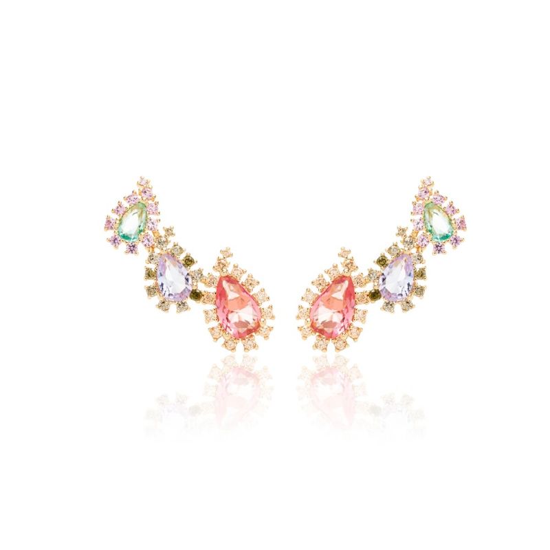 EMBROIDERED DROPS EARRING