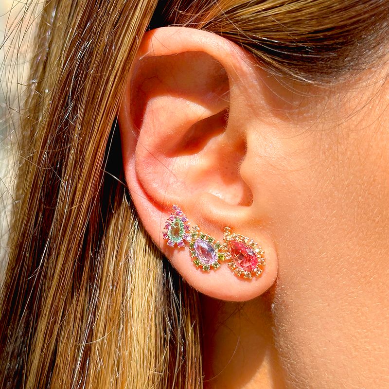 EMBROIDERED DROPS EARRING