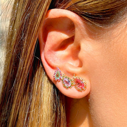 EMBROIDERED DROPS EARRING