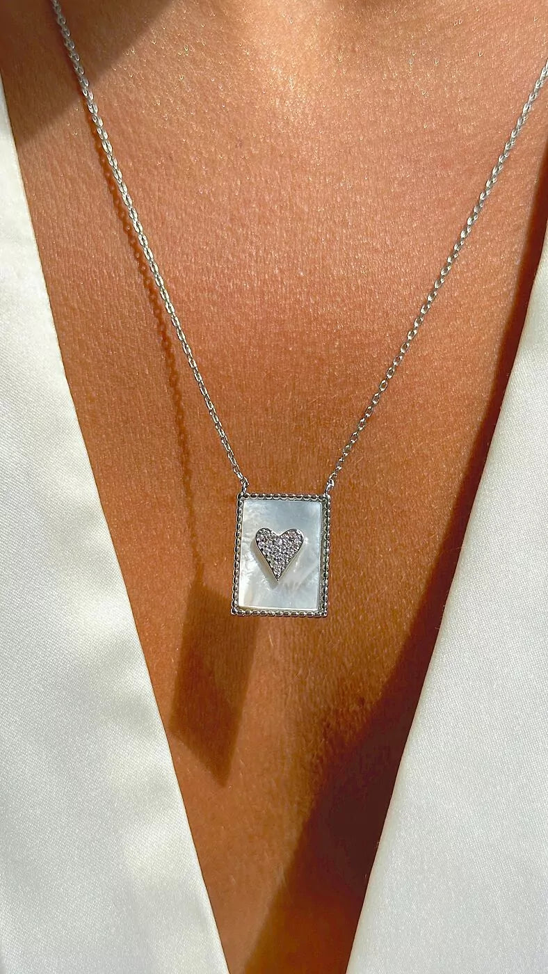 JESUS AND HEART SCAPULAR NECKLACE
