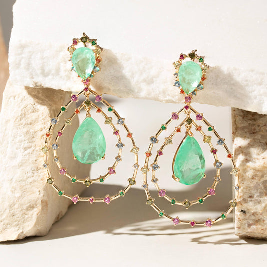 COLOMBIAN EMERALD EARRING