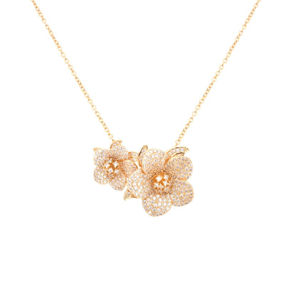 TWO FLOWERS NECKLACE