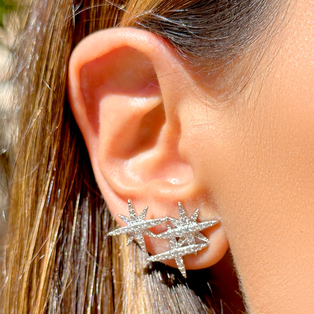 TRIO OF STARS EARRING