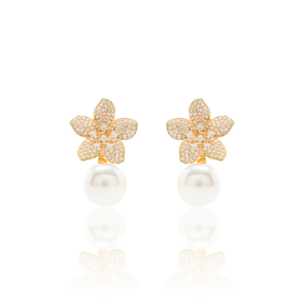 PEARL FLOWER EARRING