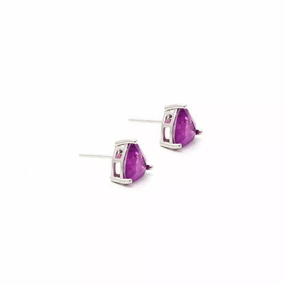 TRIANGLE AMETHYST EARRING