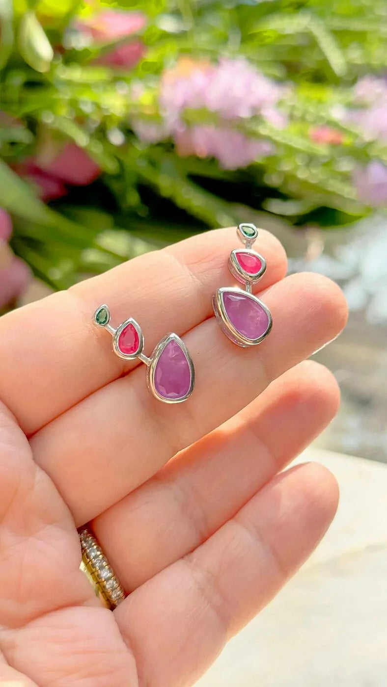 DROP AMETHYST EARRING