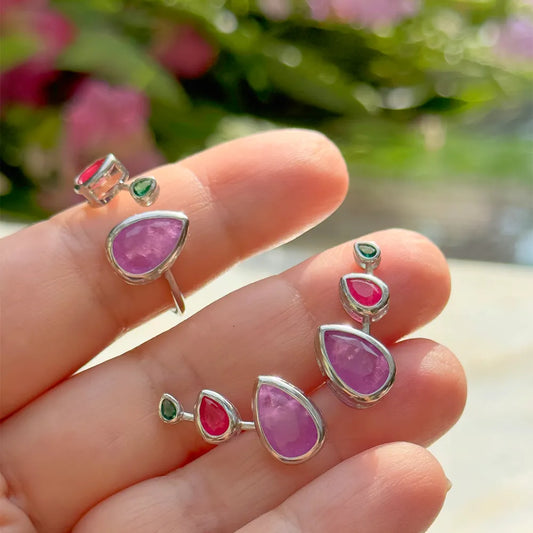 DROP AMETHYST SET