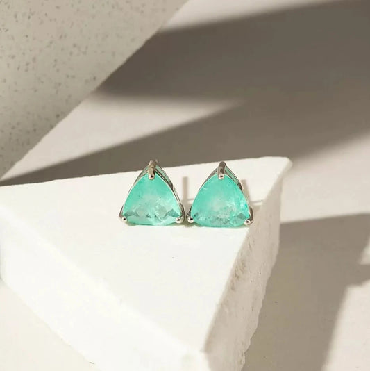 TRIANGLE TOURMALINE EARRING