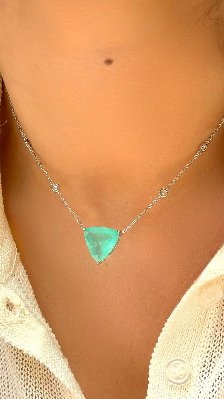 TRIANGLE TOURMALINE NECKLACE