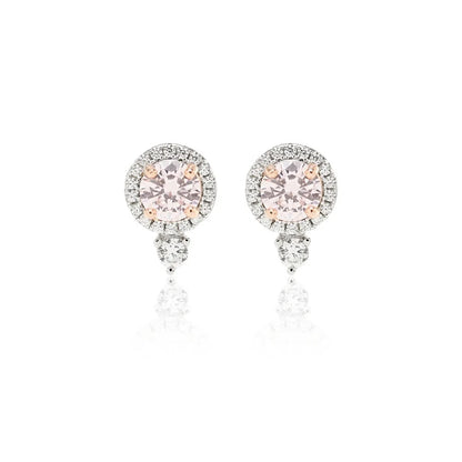 DIAMOND PINK EARRING